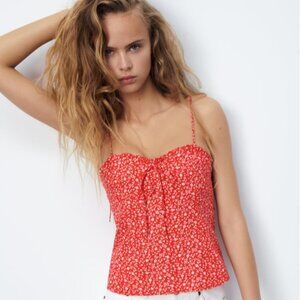 Zara floral corset top